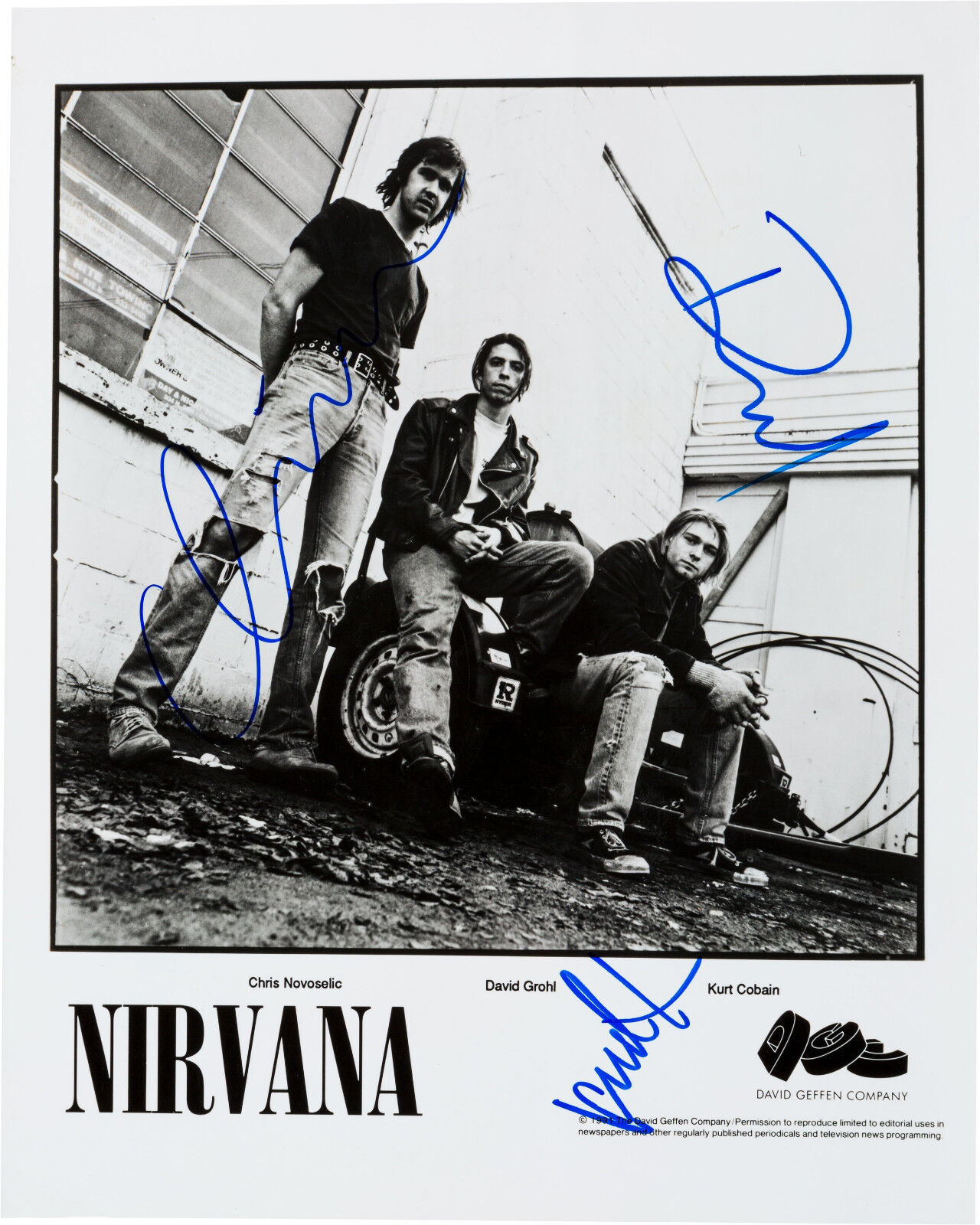 NIRVANA Signed Photo Poster paintinggraph - Rock Band Kurt Cobain Dave Grohl etc preprint