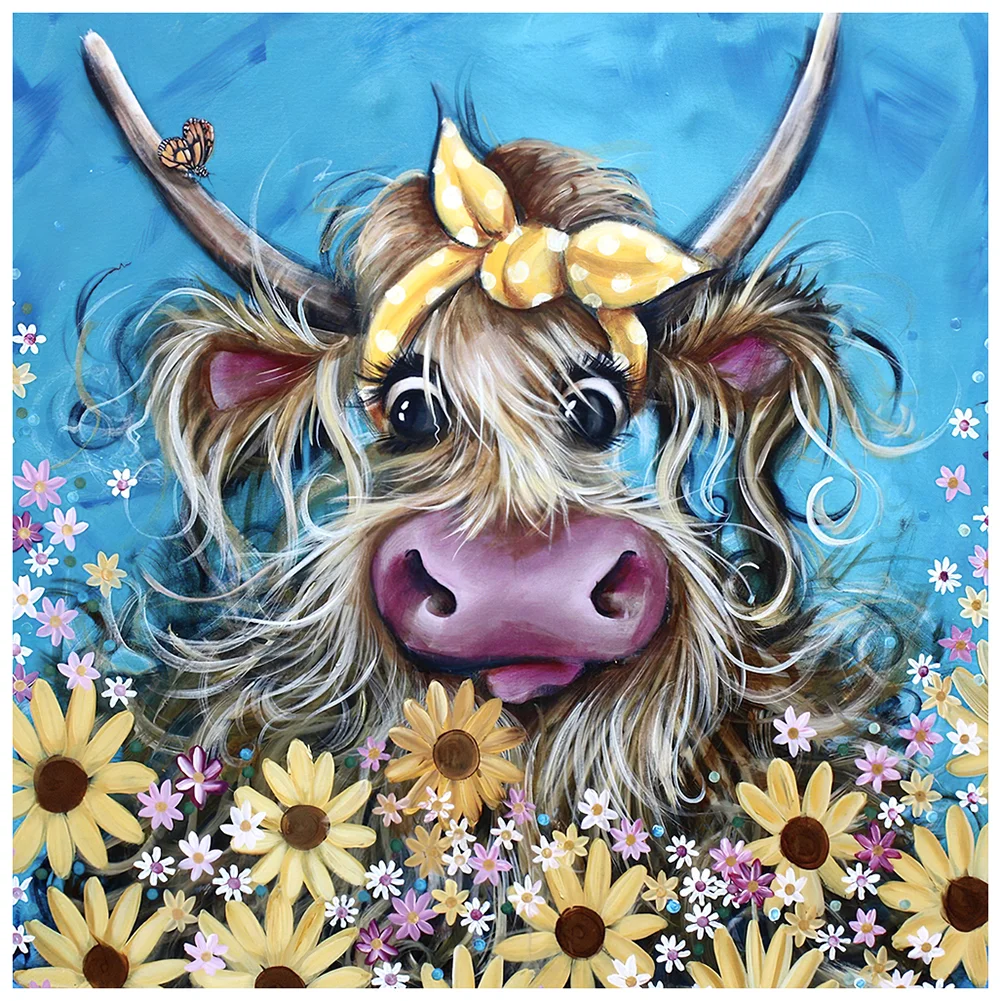 Full Square Diamond Painting - Cow
