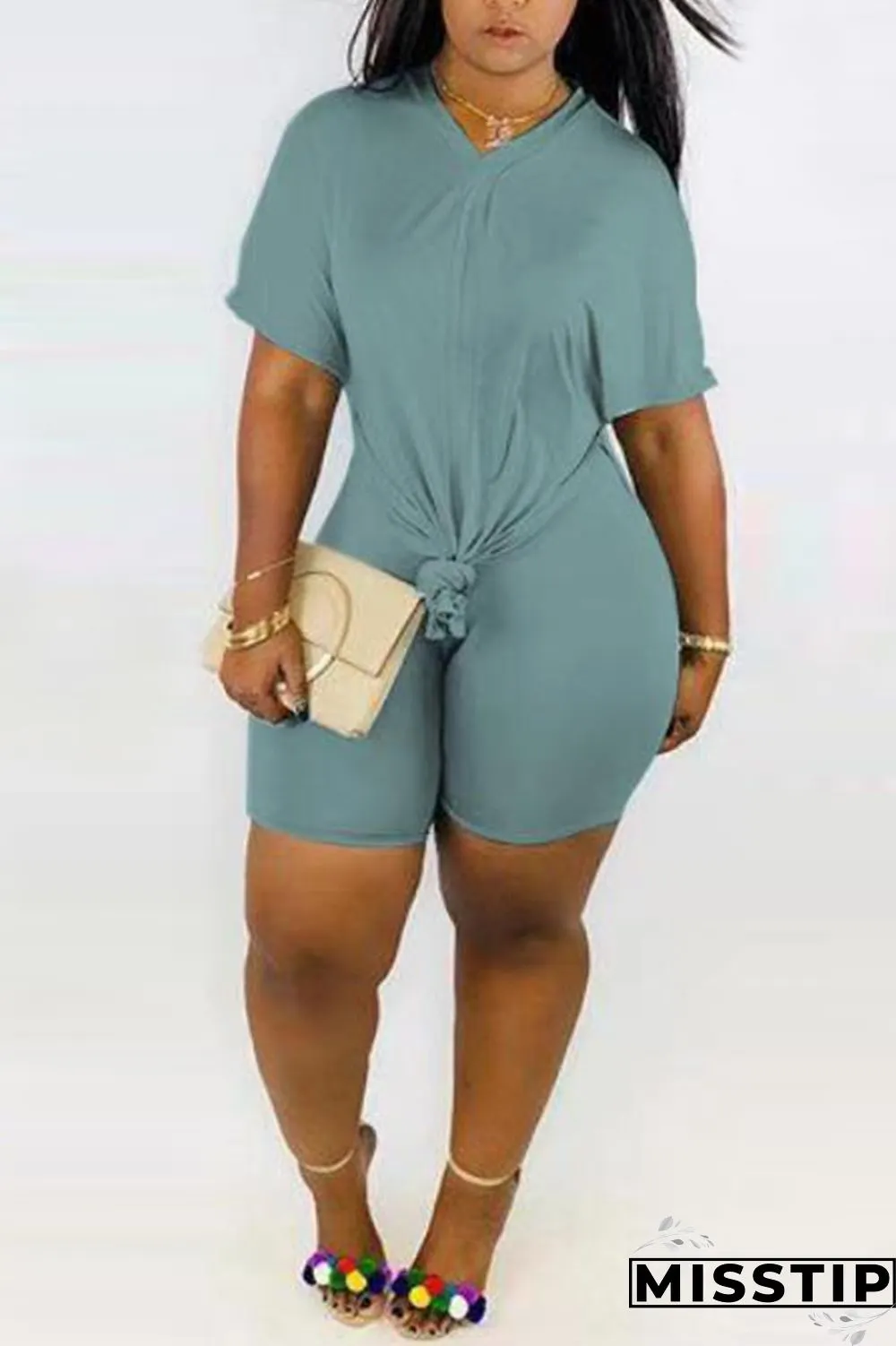 Green Fashion Irregular Loose Casual Two-Piece