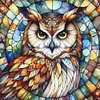 Glass Painting-Owl-11CT Stamped Cross Stitch 40*40cm/15.75*15.75in tapestrymarket