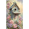 (45*75cm)Flower Birdhouse - Full Square Drill Diamond Painting