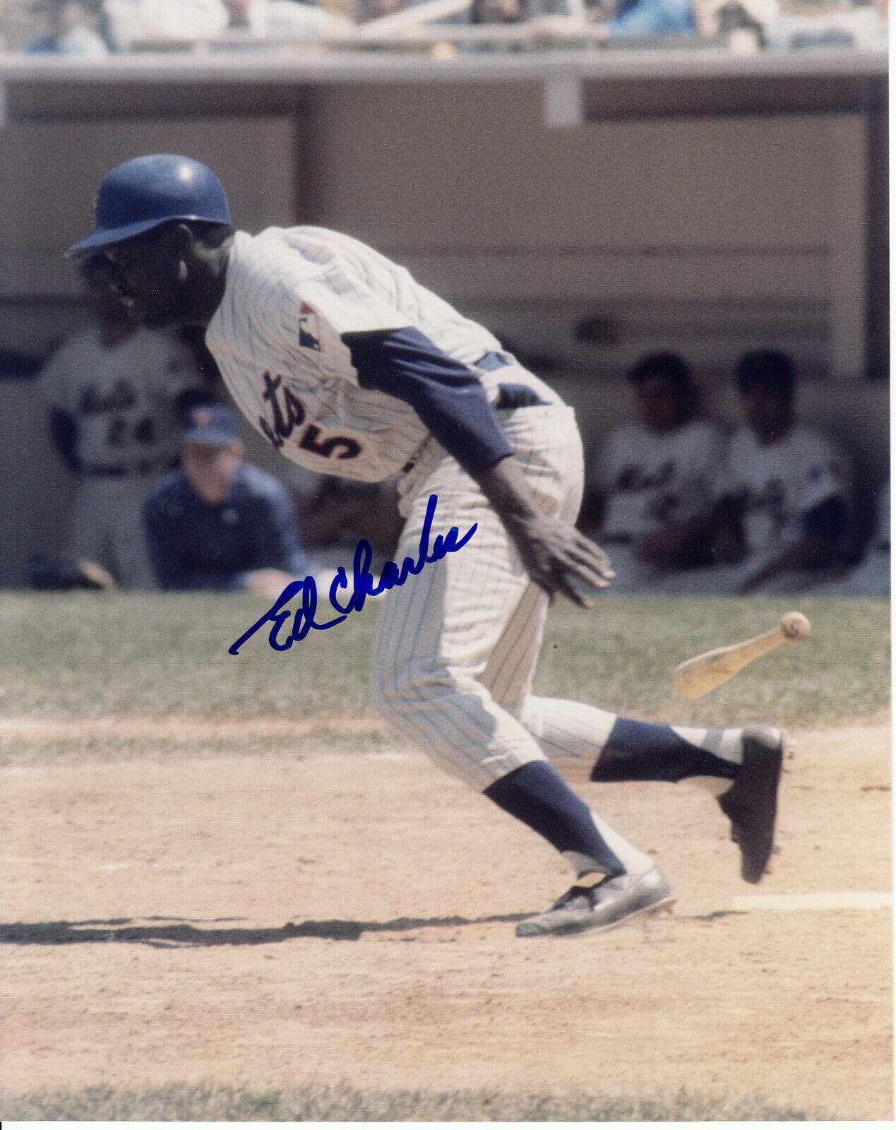 Ed Charles #0 8x10 Signed Photo Poster painting w/ COA New York Mets