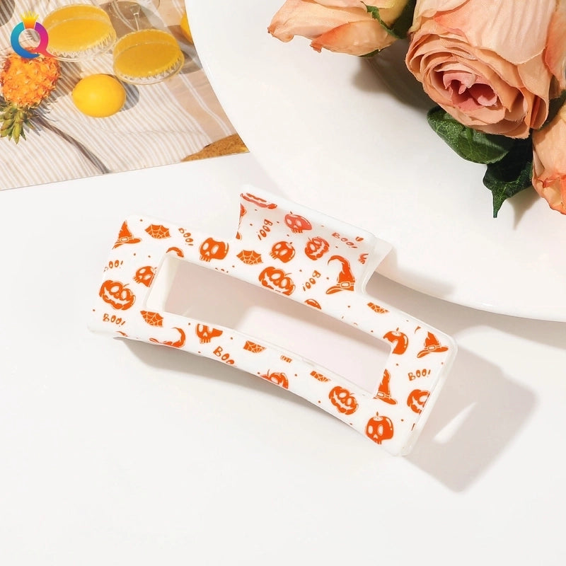 Halloween Minimalist Classic Style Women’s Spider Web Skull Plastic Hair Claws