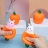 Écrase des jouets de Fidget de lapin de carotte