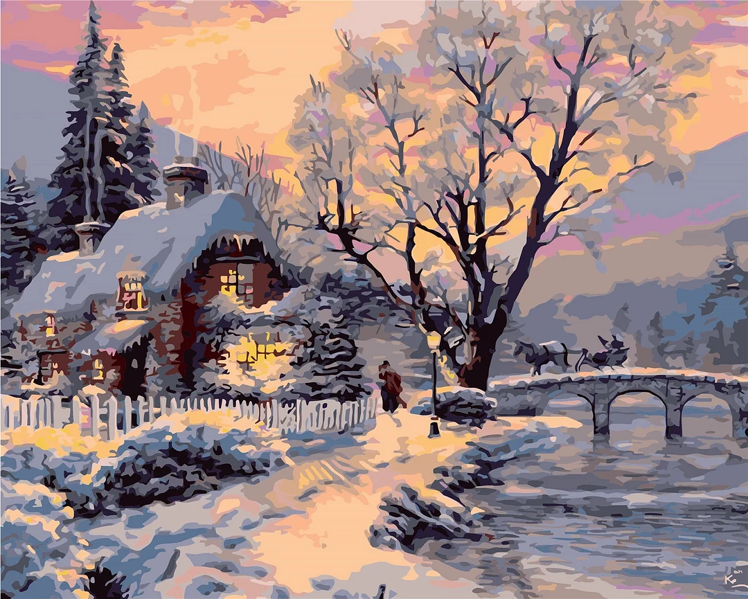 Christmas Paint By Numbers Kits UK WH-80689
