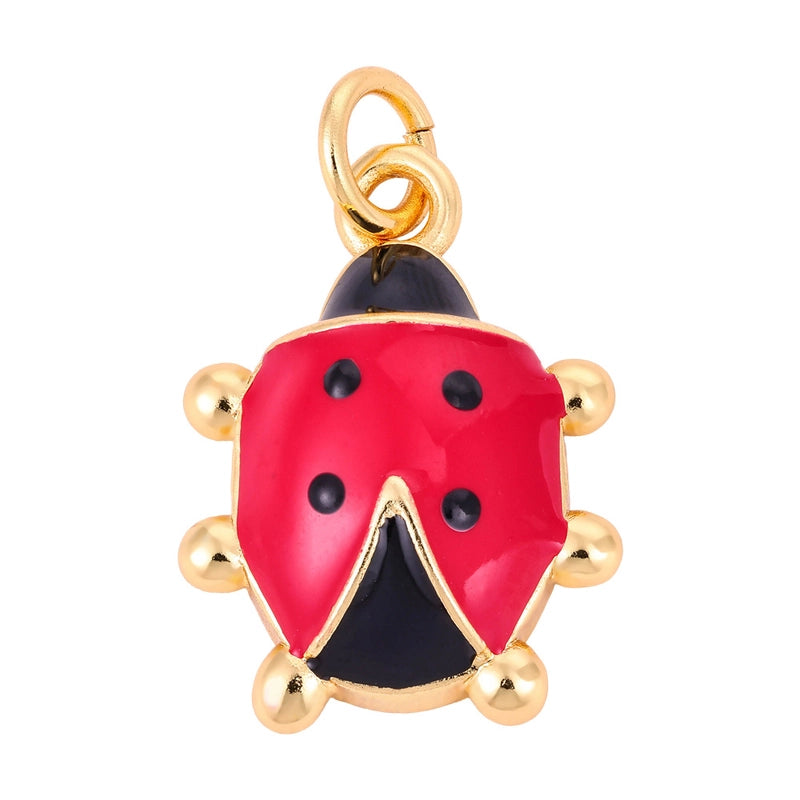 1 Piece Copper Zircon Four Leaf Clover Round Heart Shape Pendant Jewelry Accessories