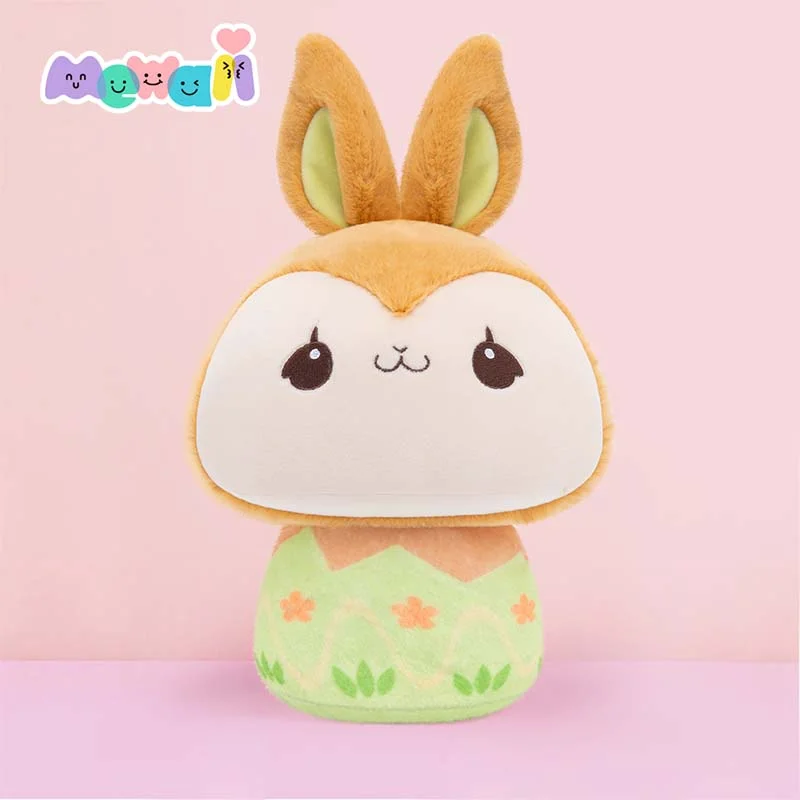 Mewaii® Mushroom Family Green Egg Bunny Rabbit Kawaii Plush Pillow Squish Toy