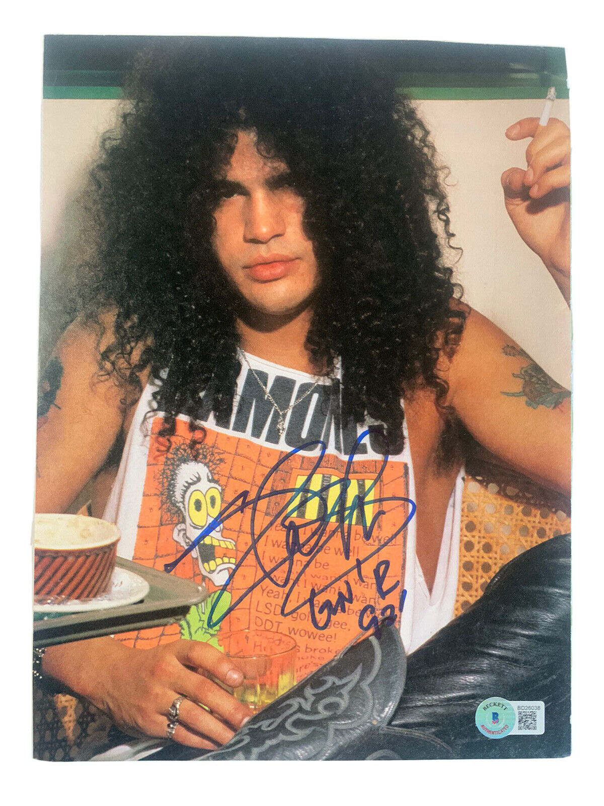Slash Guns & Roses Signed Autographed 8x11 Mag Page Photo Poster painting BAS Certified #1