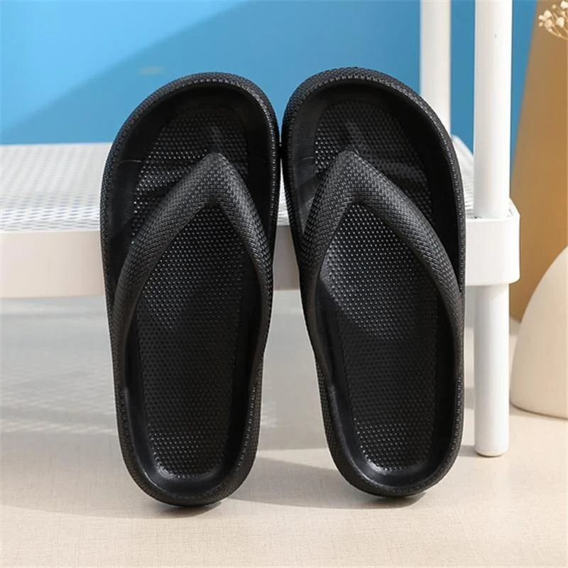 Qengg Flops 2022 Summer Casual Thong Slippers Outdoor Beach Sandals EVA Flat Platform Shoes Comfy Couple Thick Soled Designer