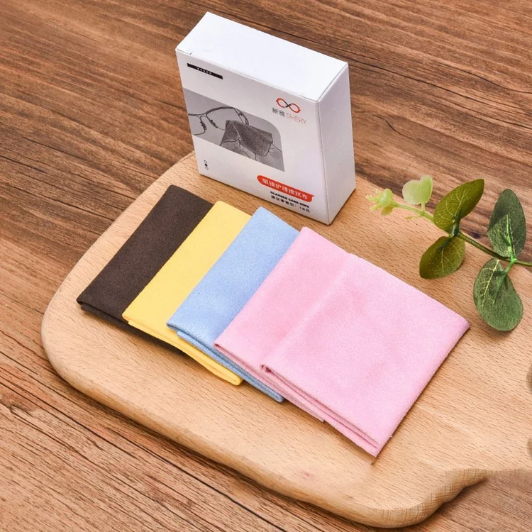 New 5/10pcs Suede Glasses Clean Microfiber Glasses Cleaning Cloth For Lens Phone Screen Cleaning Wipe Eyewear Accessories