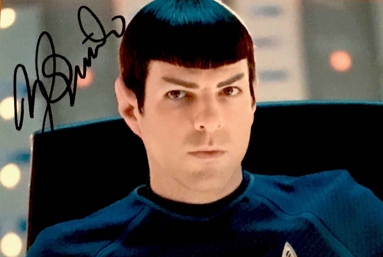 Zachary Quinto - Star Trek SIGNED AUTOGRAPHED ORIGINAL Photo Poster paintingGRAPH W/ COA- TTM