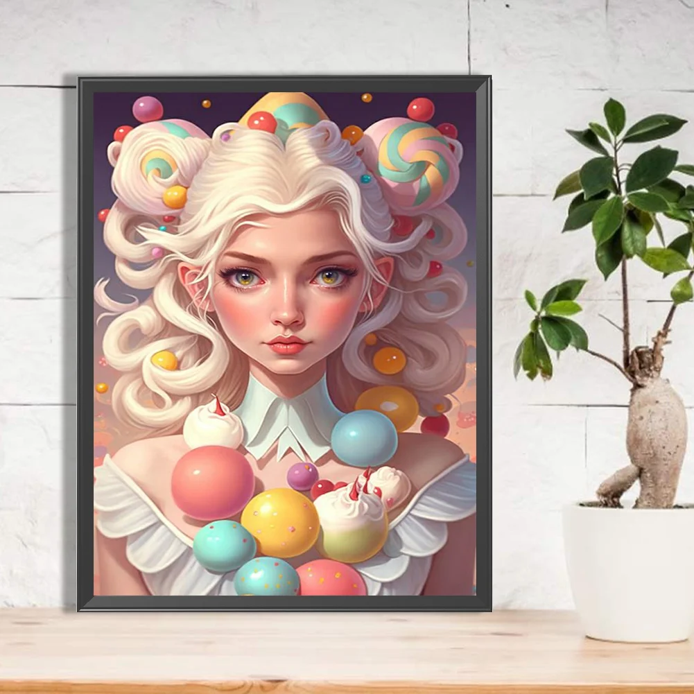 Diamond Painting - Full Round Drill - Candy Girl(Canvas|30*40cm)