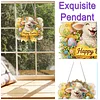Diamond Painting Acrylic Single Side Drill Easter Sheep Pendant Charms Kits for Adults Home Window Decor