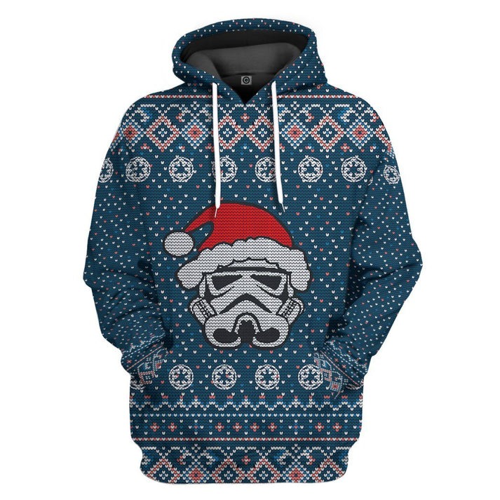 Unisex Blue Ugly Christmas Sweaters 3D Print Hoodies