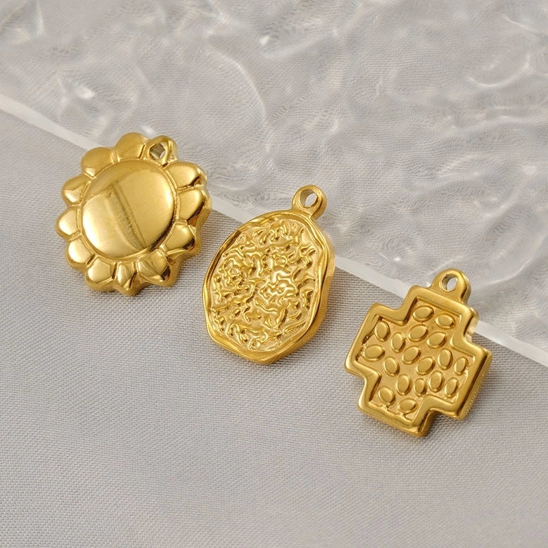 1 Piece 304 Stainless Steel Geometric Pendant