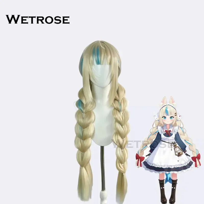 [Wetrose] Pre-Order Vtuber Sameko Saba Twin Braids Winter New Outfit Cosplay Wig