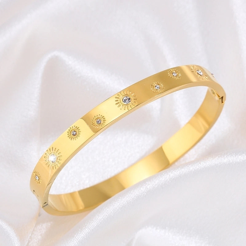 Minimalist Solid Color Titanium Steel Bangle In Bulk