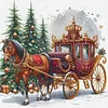 Christmas Carriage-11CT Stamped Cross Stitch 40*40cm/15.75*15.75in