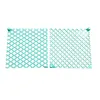 2Pcs Diamond Painting Ruler Plastic Diamond Mesh Dot Drill Alignment Art Tool with Blank Grids for Full & Partial Drills DIY Crafts Projects (Turquoise Blue)