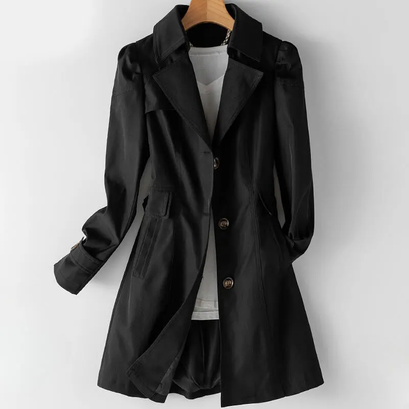 Women's Cotton Blend Heritage Coat &ndash; Tailored Lapel Overcoat &ndash; view 2