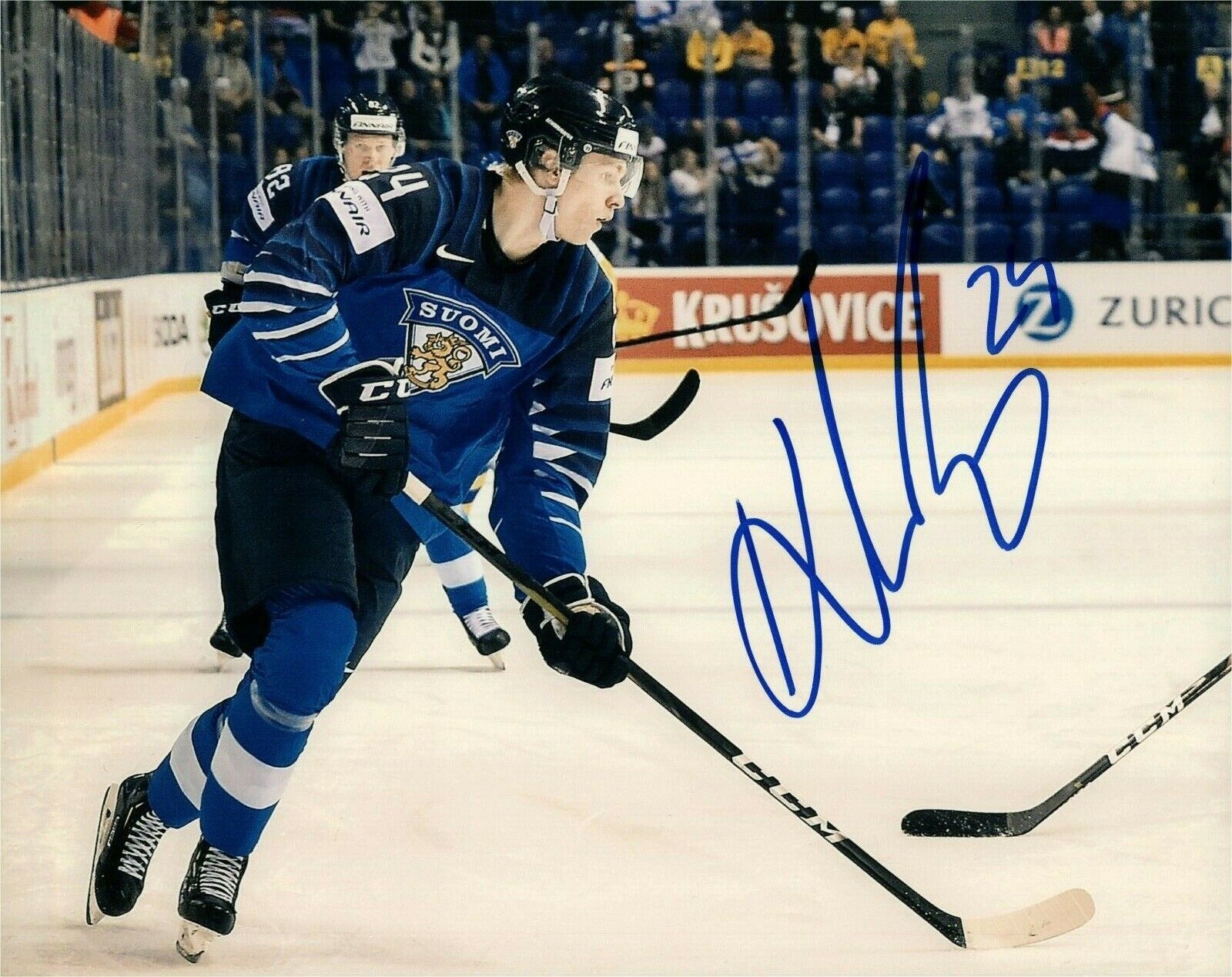 Team Finland Kaapo Kakko Signed Autographed 8x10 IIHF Photo Poster painting COA #31