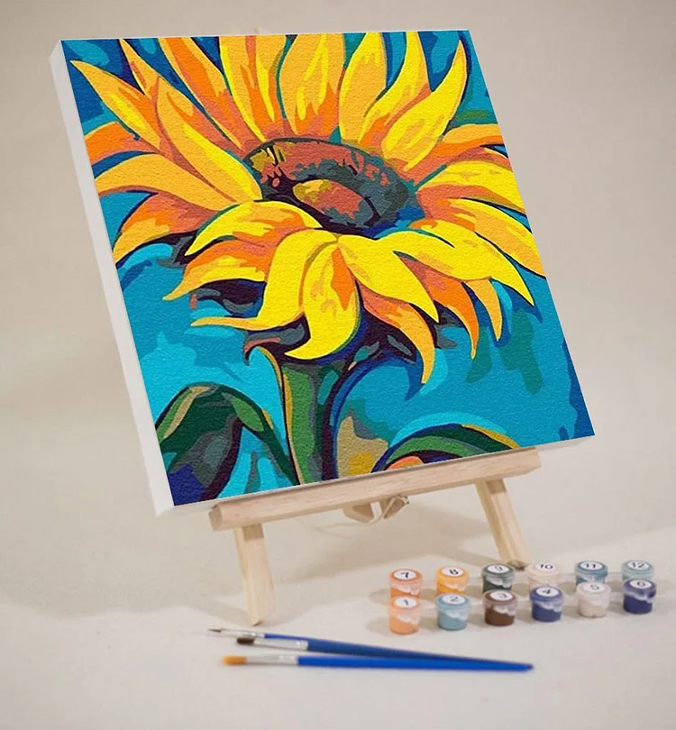 Sunflower-Mini DIY Paint by Numbers Kit