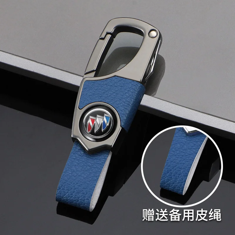 Car anti-theft pendant creative men's high-end keychain suitable for various car keys key leather chain ring