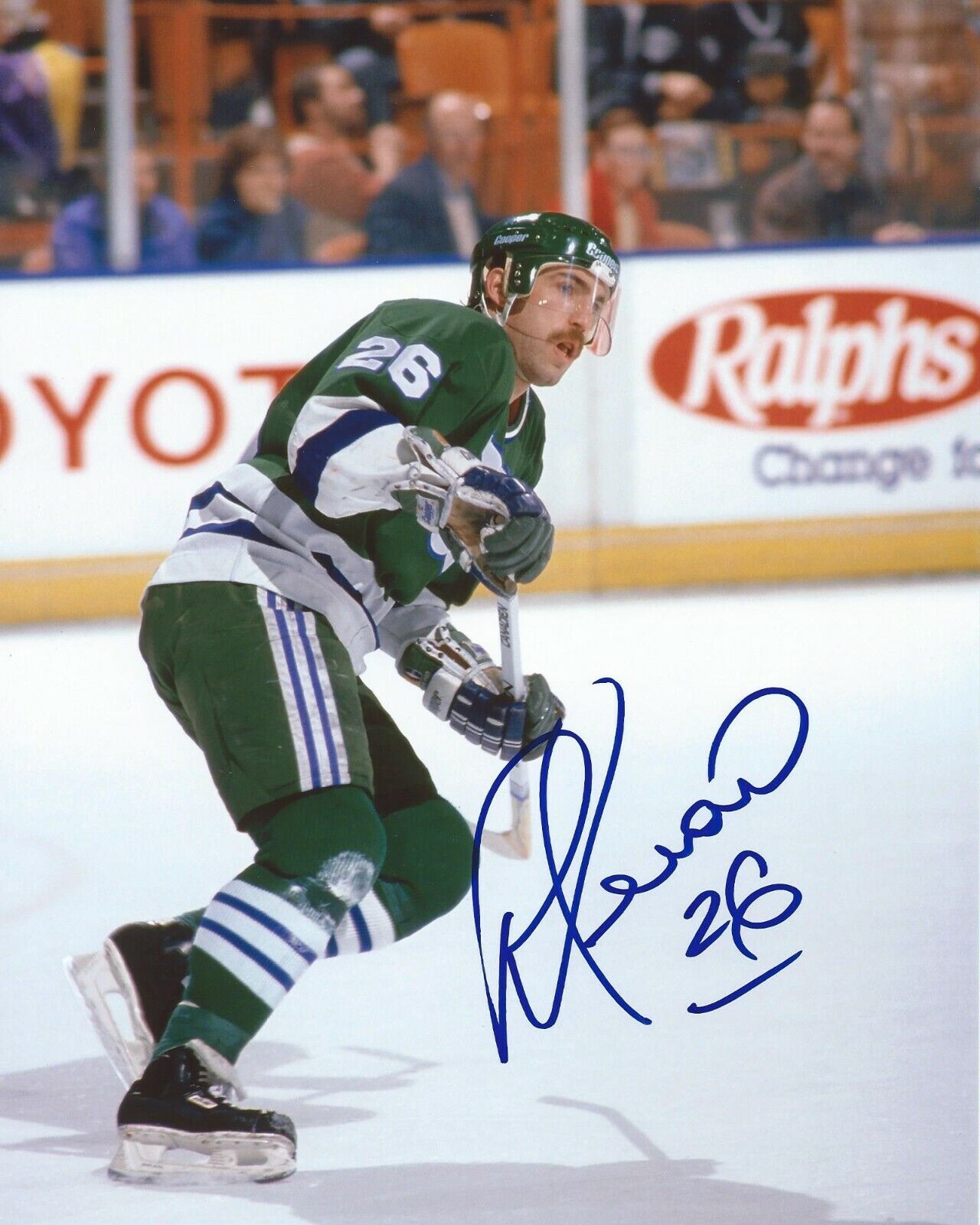 Ray Ferraro Signed 8×10 Photo Poster painting Hartford Whalers Autographed COA