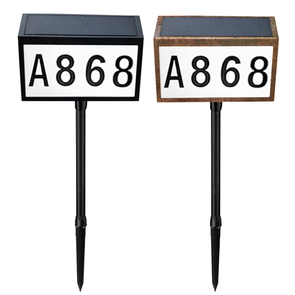 

LED Solar House Number Light Digital Address Indication Doorplate Light, 501 Original
