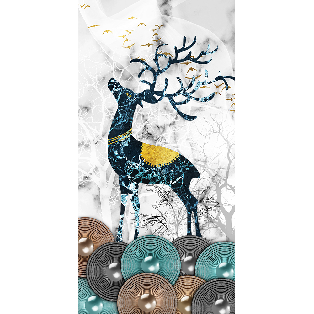 

Elk - 11CT Stamped Cross Stitch - 50*100CM (Big Size), 501 Original