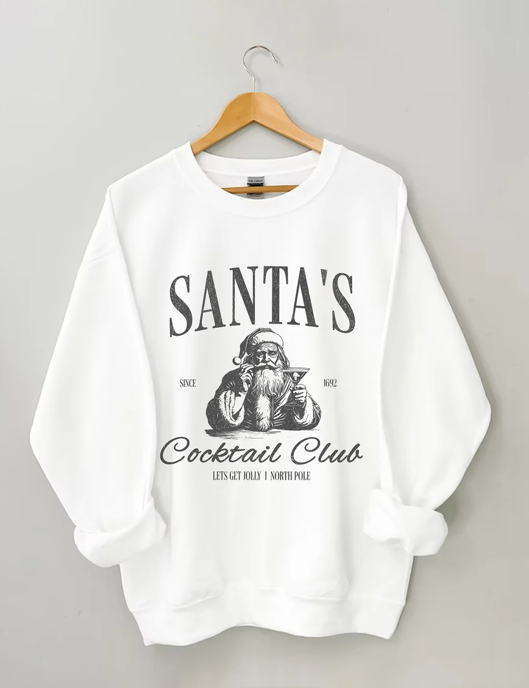 Santa's Cocktail Club Christmas Sweatshirt