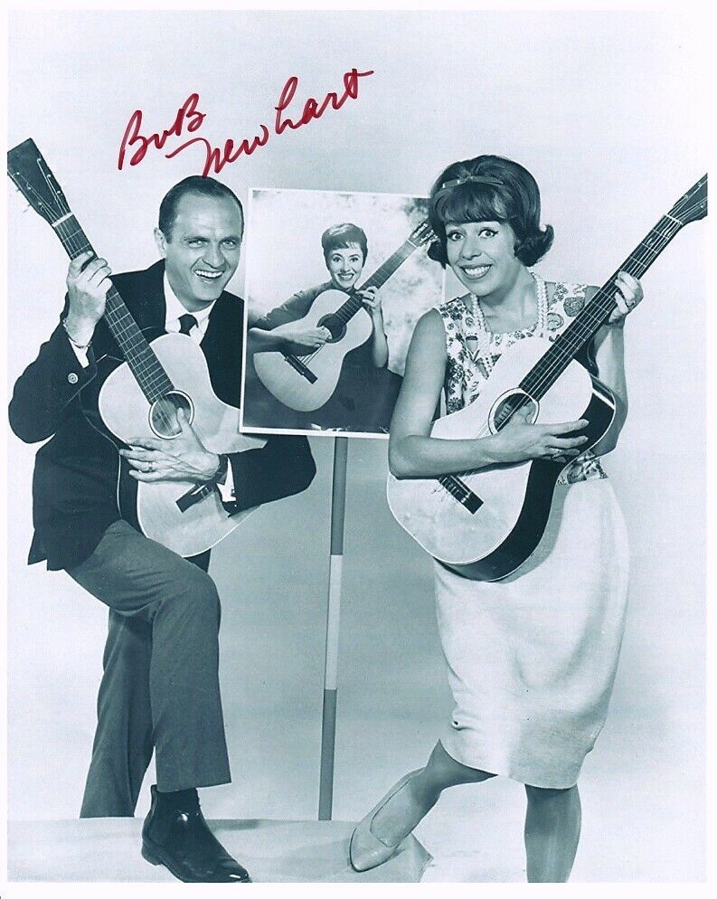 BOB NEWHART hand-signed CAROL BURNETT 8x10 PORTRAIT w/ life coa THE ENTERTAINERS