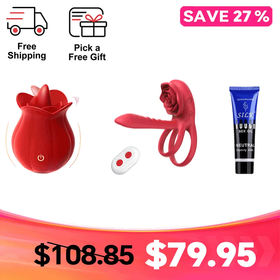 MLEM Rose Tongue Massager &ndash; 3-in-1 Vibrator