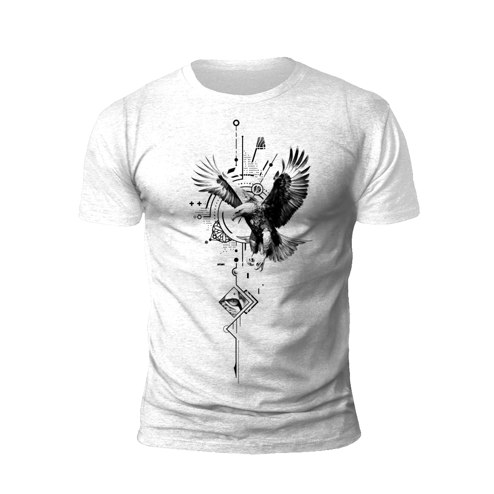 Wings of Time: Eagle and Clockwork T-Shirt