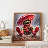 Raincoat Frog - Full Round Drill Diamond Painting