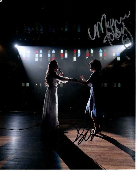 JESSIE MUELLER and MEGAN HILTY autographed PATSY CLINE & LORETTA LYNN Photo Poster painting