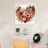 Love Flowers And Robins-11CT Stamped Cross Stitch 40*40cm/15.75*15.75in tapestrymarket