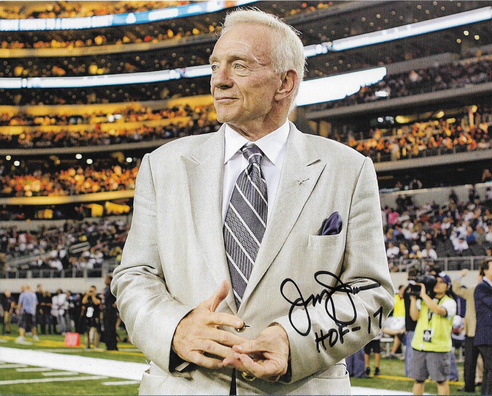 Jerry Jones Autographed Signed 8x10 Photo Poster painting ( HOF Cowboys ) REPRINT