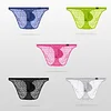 Men's Ultra-thin Transparent briefs Sexy U-Convex Tights Low-Rise Seamless Ice Silk Lace Underwear