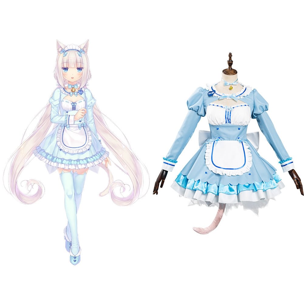 Nekopara Vol. 4 Chocola/Vanilla Kleid Cosplay Halloween Karneval Outfits