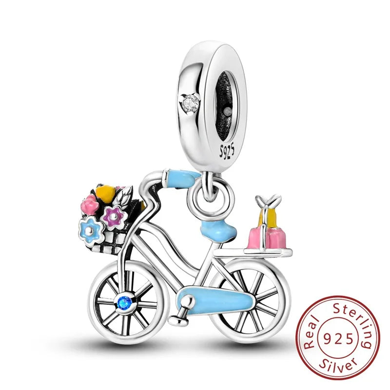 1 Piece 12*11.9mm 925 Sterling Silver Zircon Devil’s Eye Bird Pendant Beads Jewelry Accessories