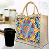 Diamond Painting Mandala Linen Tote Bag Replaceable Canvas for Women