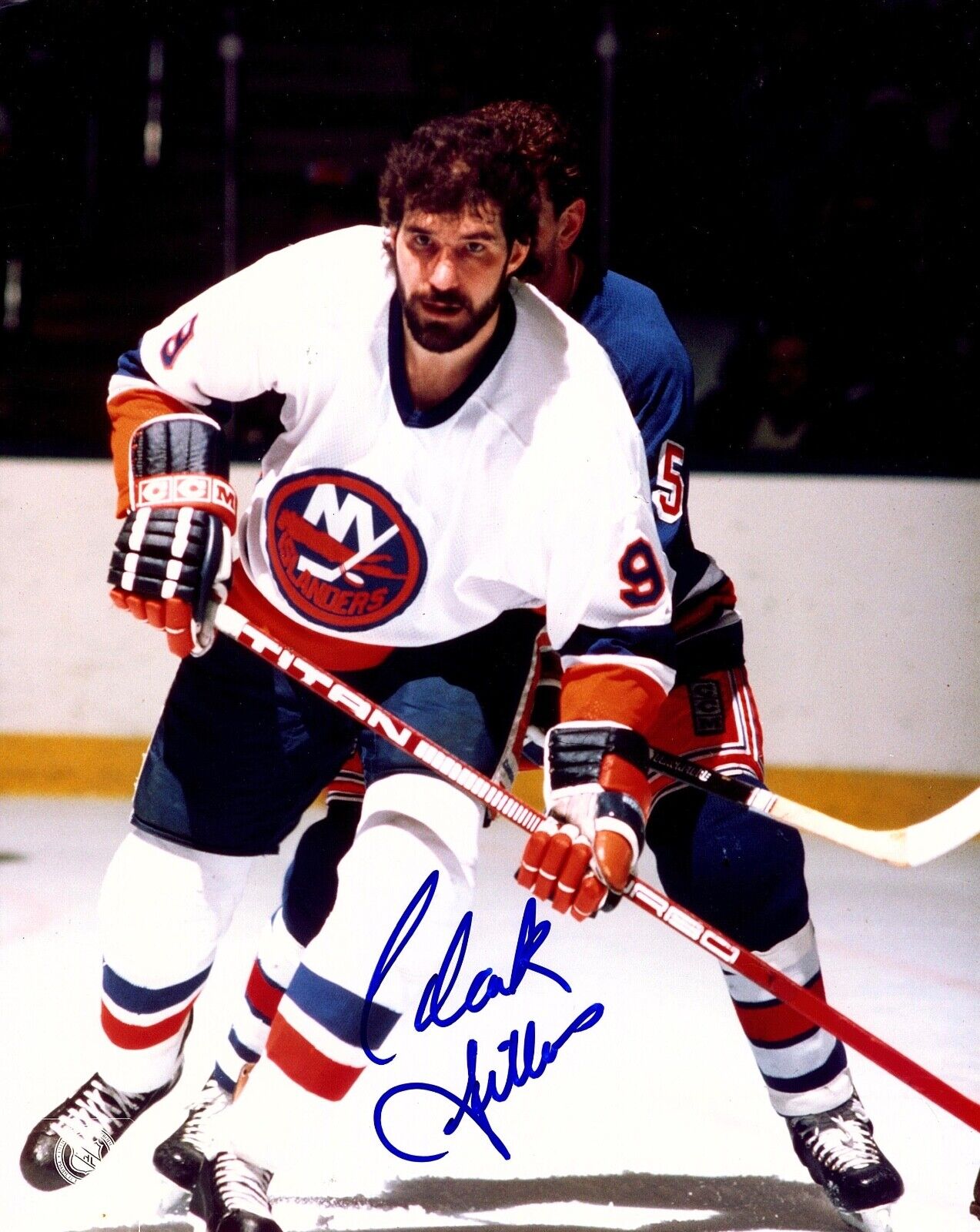 CLARK GILLIES AUTOGRAPHED Hand SIGNED New York ISLANDERS 8x10 Photo Poster painting w/COA