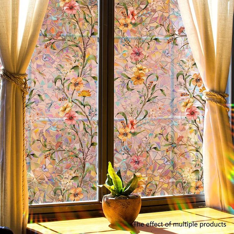 Floral Pattern Window Sticker 