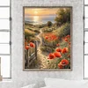 Pfad zwischen Blumen - runder Bohrer Diamond Painting - 30*40cm