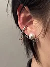 Paper Clip And Pearl Earrings Accessories
