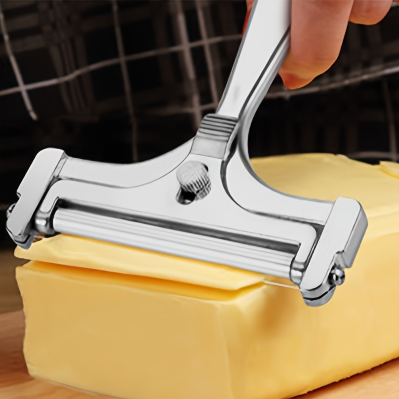Likron Watches Premium Adjustable Stainless Steel Cheese Butter Slicer - Professional Kitchen Tool for Home Cooking