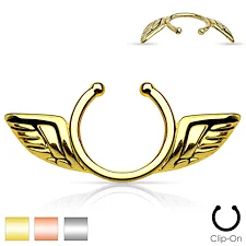 Pornhint Angel Wings Non Piercing Nipple Ring Set New