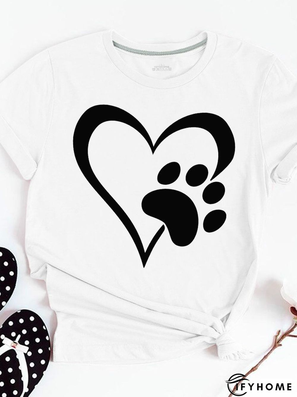 Short Sleeve Casual Crew Neck T-shirt | IFYHOME