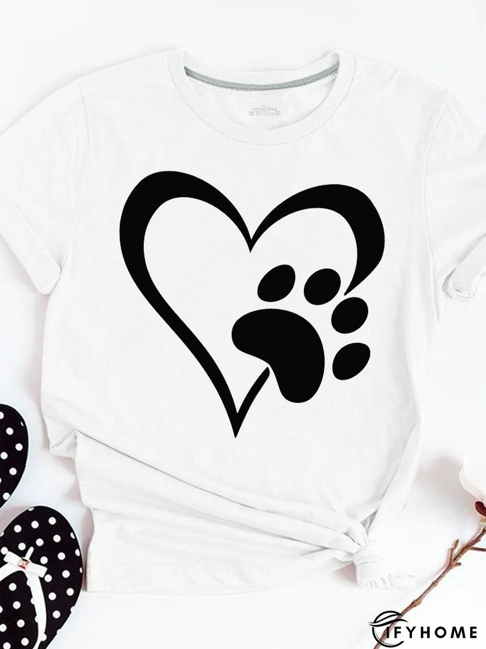 Short Sleeve Casual Crew Neck T-shirt | IFYHOME